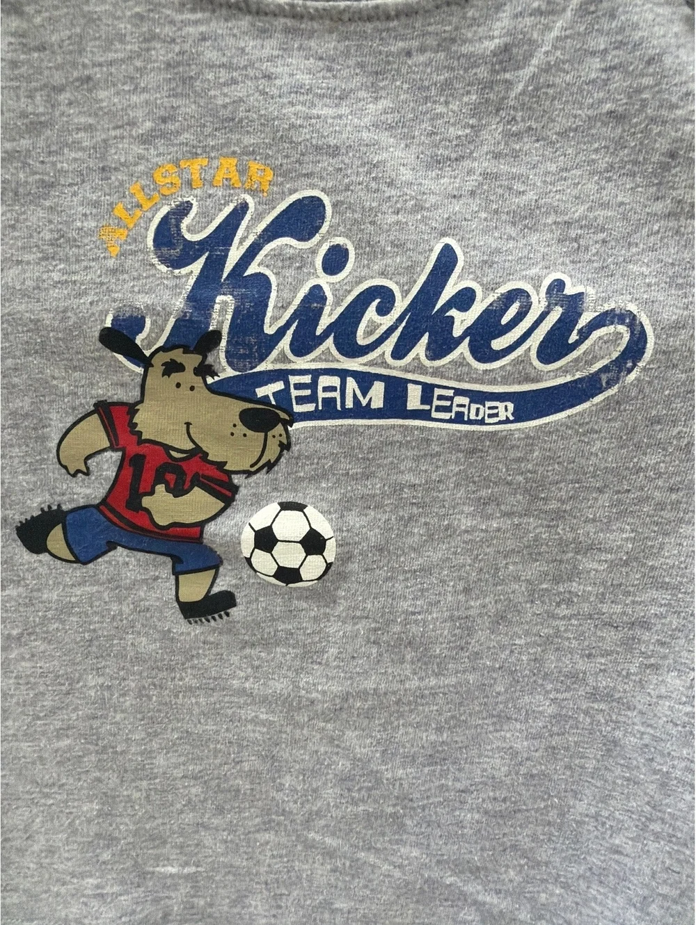 Carter's Gray Toddler T-Shirt 9 Months All Star Kicker Soccer Graphic
